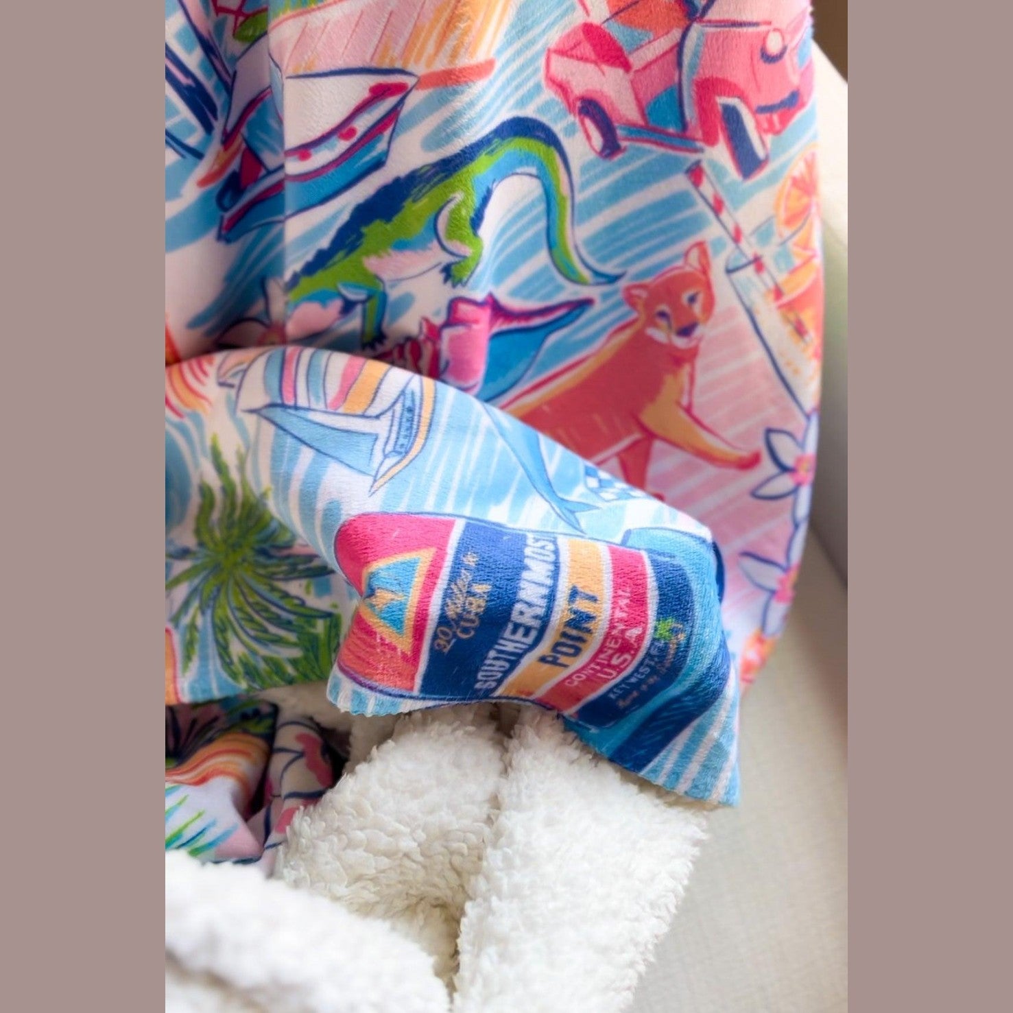 Florida (South) Plush Throw Blanket 60x80-thumbmail-2