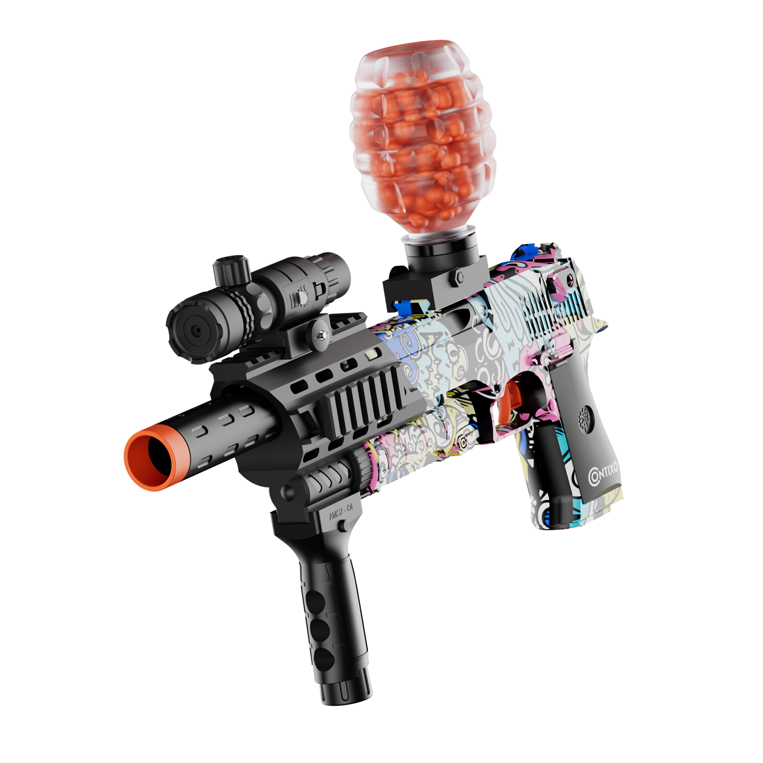 Contixo GB1 Graffiti Automatic Gel Ball Blaster With 30,000 Gel Beads-thumbmail-17