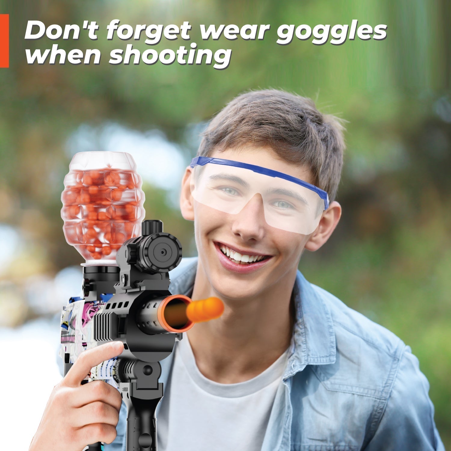Contixo GB1 Graffiti Automatic Gel Ball Blaster With 30,000 Gel Beads-thumbmail-7
