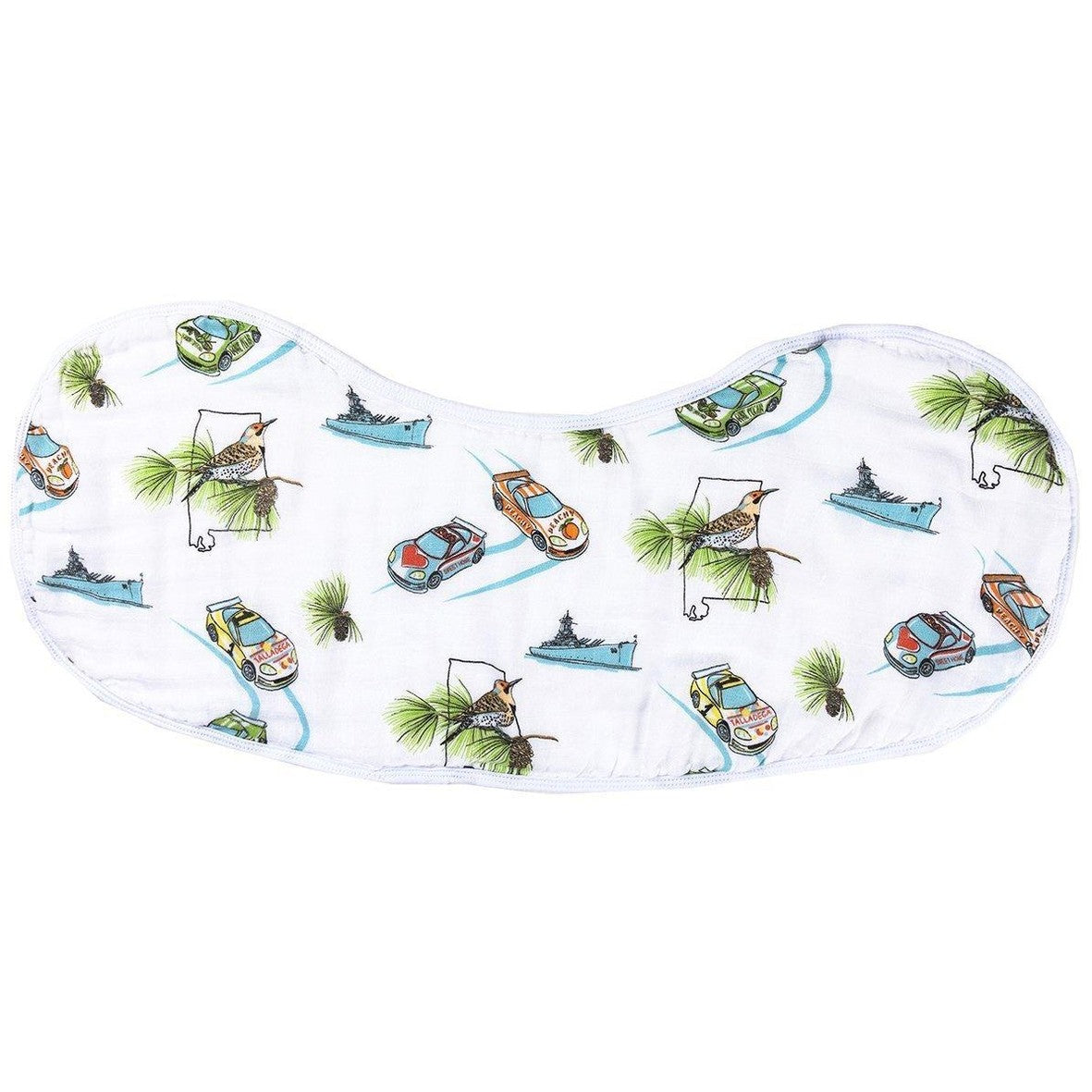 Gift Set: Alabama Baby Muslin Swaddle Blanket and Burp Cloth/Bib Combo-thumbmail-2