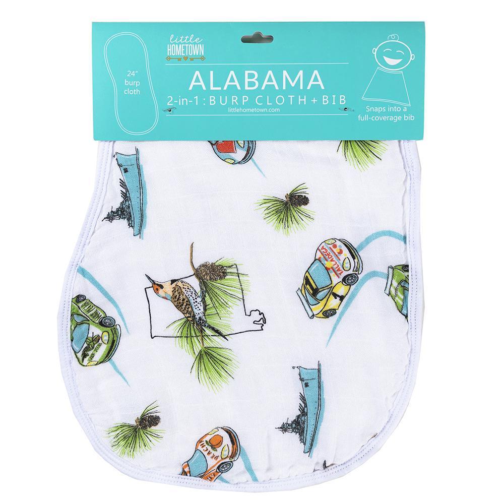 Gift Set: Alabama Baby Muslin Swaddle Blanket and Burp Cloth/Bib Combo-thumbmail-5