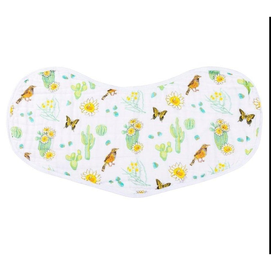 Gift Set: Cactus Blossom Baby Muslin Swaddle Blanket and Burp/Bib Combo-thumbmail-4