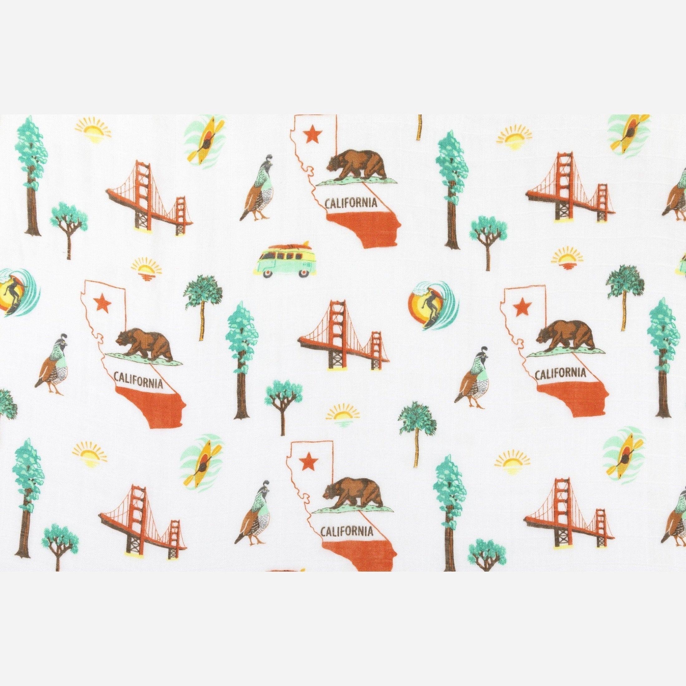 Gift Set: California Baby Muslin Swaddle Blanket and Burp Cloth/Bib Combo-thumbmail-5