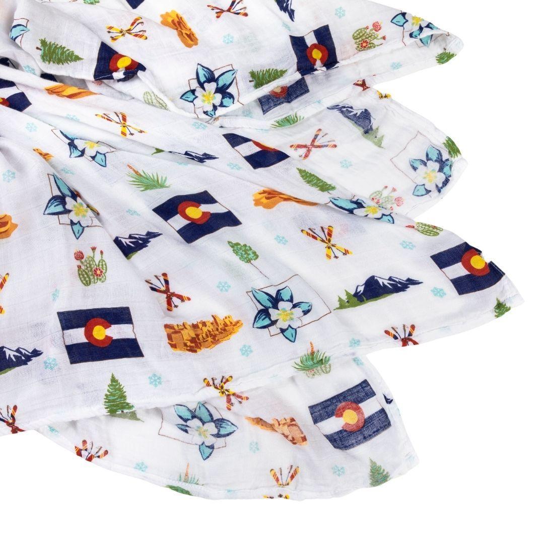 Gift Set: Colorado Baby Muslin Swaddle Blanket and Burp Cloth/Bib Combo-thumbmail-4
