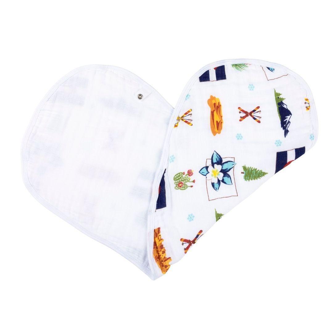 Gift Set: Colorado Baby Muslin Swaddle Blanket and Burp Cloth/Bib Combo-thumbmail-9