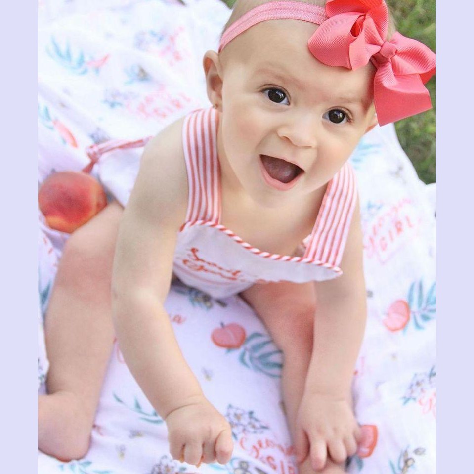 Gift Set: Georgia Girl Muslin Swaddle Blanket and Burp Cloth/Bib Combo-thumbmail-2