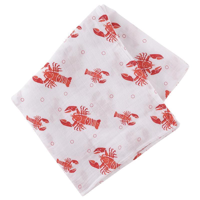 Gift Set: Heads Tails Crawfish Lobster Baby Muslin Swaddle Blanket and Burp Cloth/Bib Combo-thumbmail-7