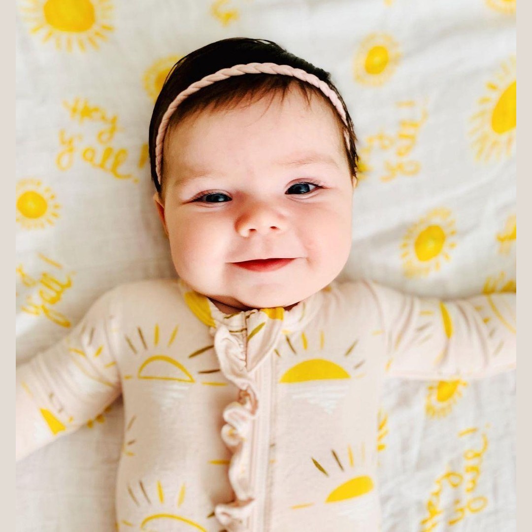 Gift Set: Hey Y'all Baby Muslin Swaddle Blanket and Burp Cloth/Bib Combo-thumbmail-7