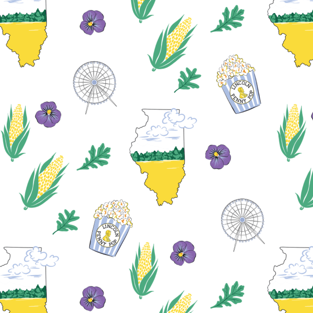 Gift Set: Illinois Baby Muslin Swaddle Blanket and Burp Cloth/Bib Combo-thumbmail-8