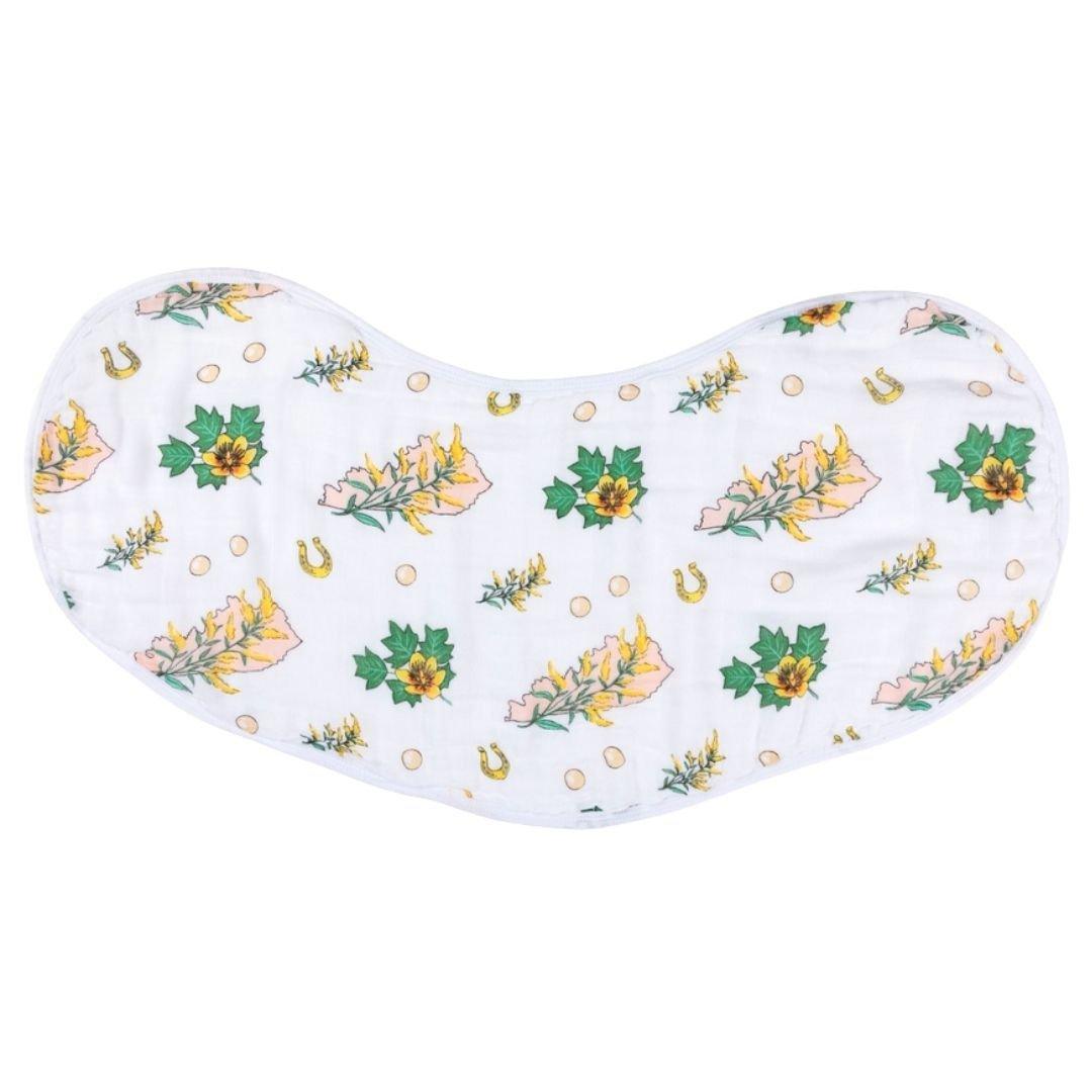 Gift Set: Kentucky Baby Muslin Swaddle Blanket and Burp Cloth/Bib Combo (Floral)-thumbmail-7