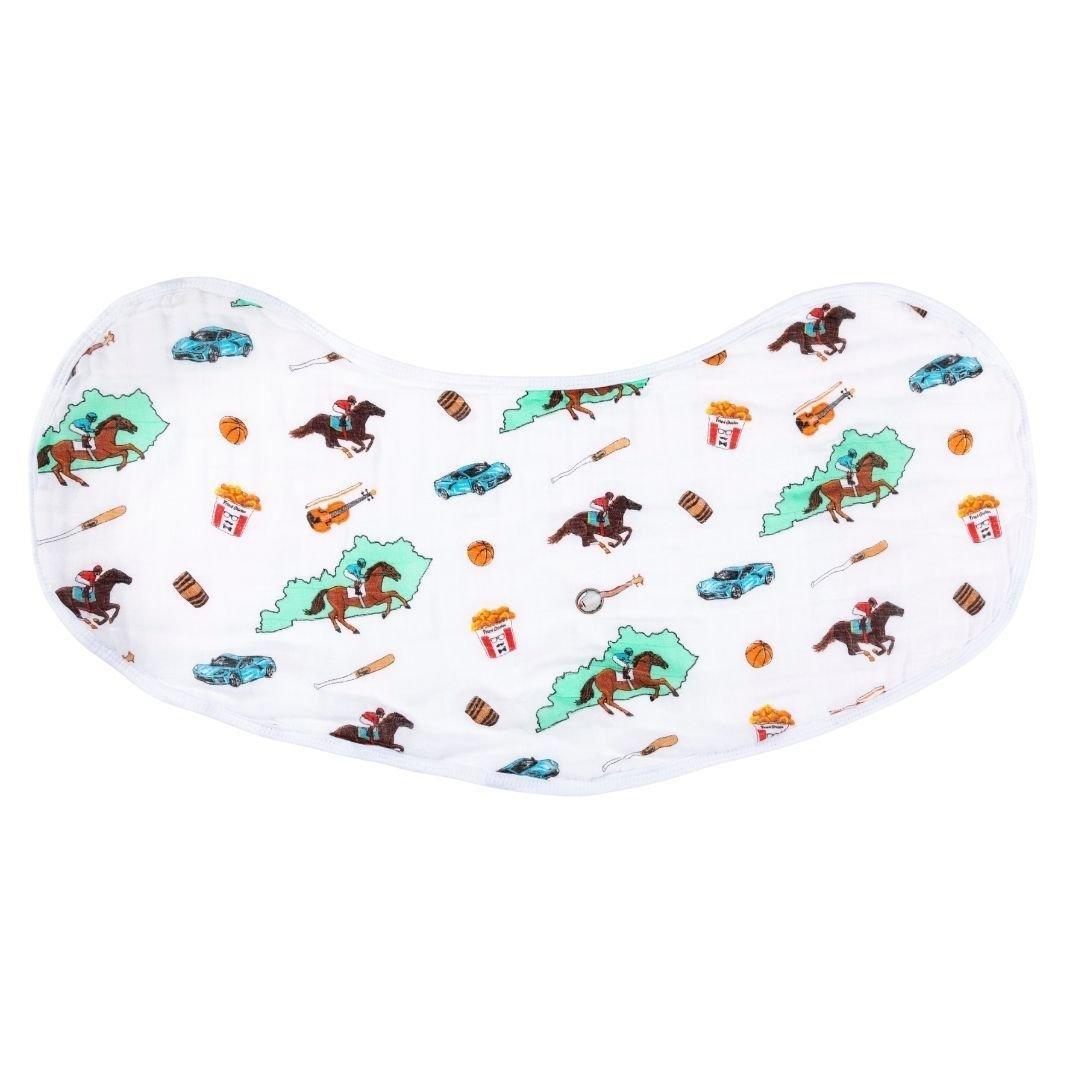 Gift Set: Kentucky Baby Muslin Swaddle Blanket and Burp Cloth/Bib Combo-thumbmail-3