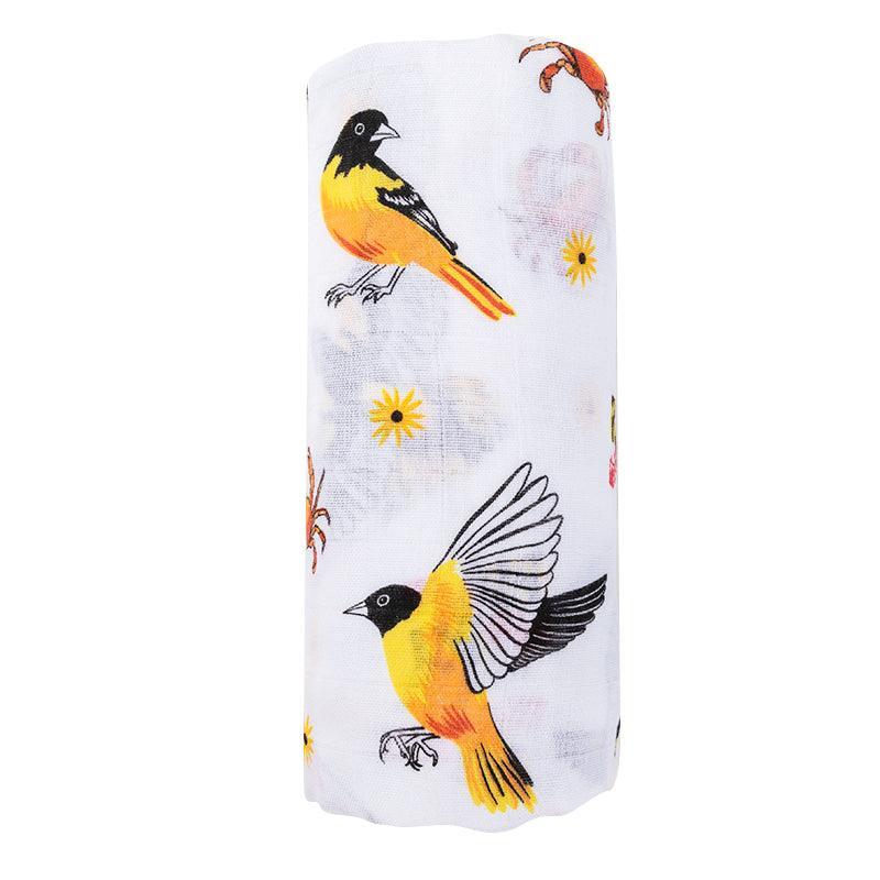 Gift Set: Maryland Baby Muslin Swaddle Blanket and Burp Cloth/Bib Combo-thumbmail-2