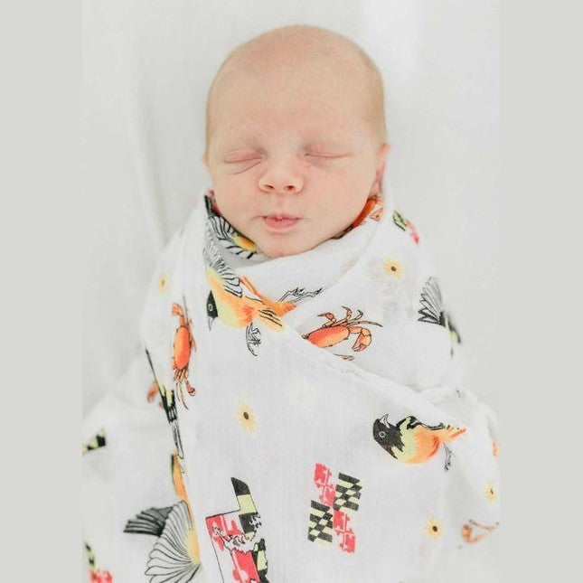 Gift Set: Maryland Baby Muslin Swaddle Blanket and Burp Cloth/Bib Combo-thumbmail-4