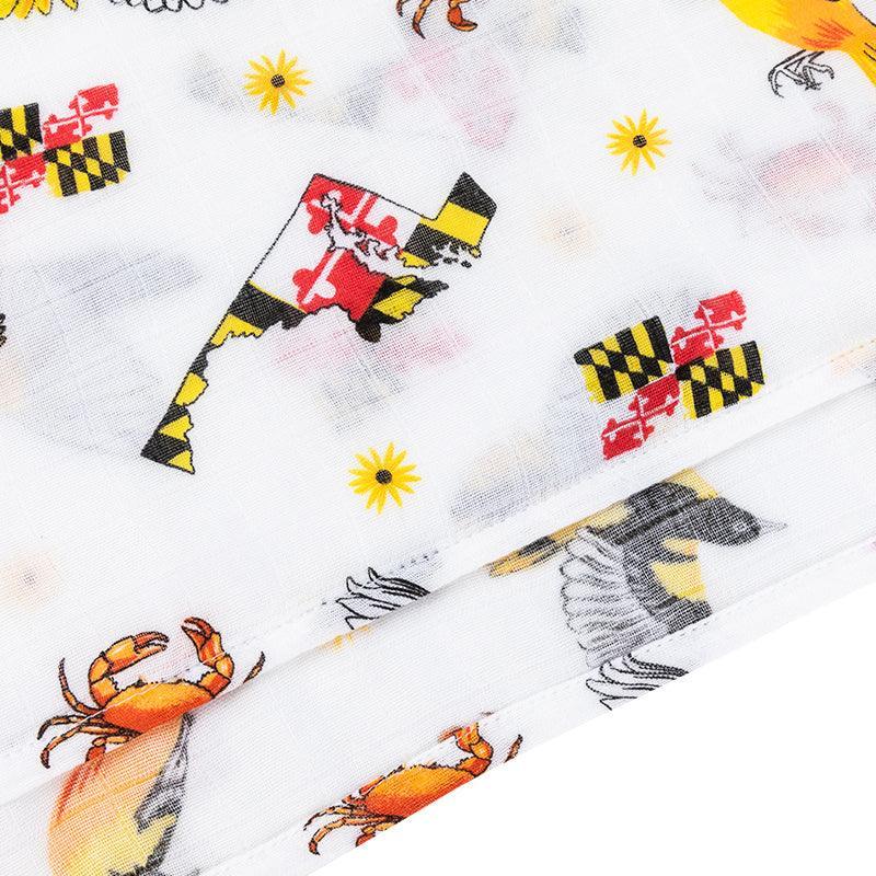 Gift Set: Maryland Baby Muslin Swaddle Blanket and Burp Cloth/Bib Combo-thumbmail-9