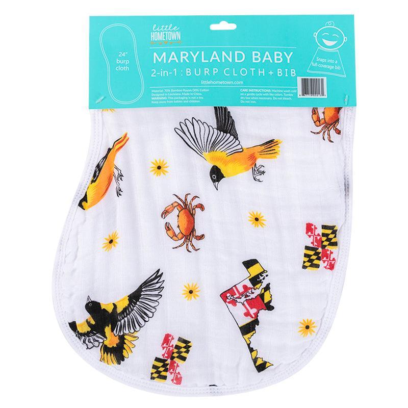 Gift Set: Maryland Baby Muslin Swaddle Blanket and Burp Cloth/Bib Combo-thumbmail-10