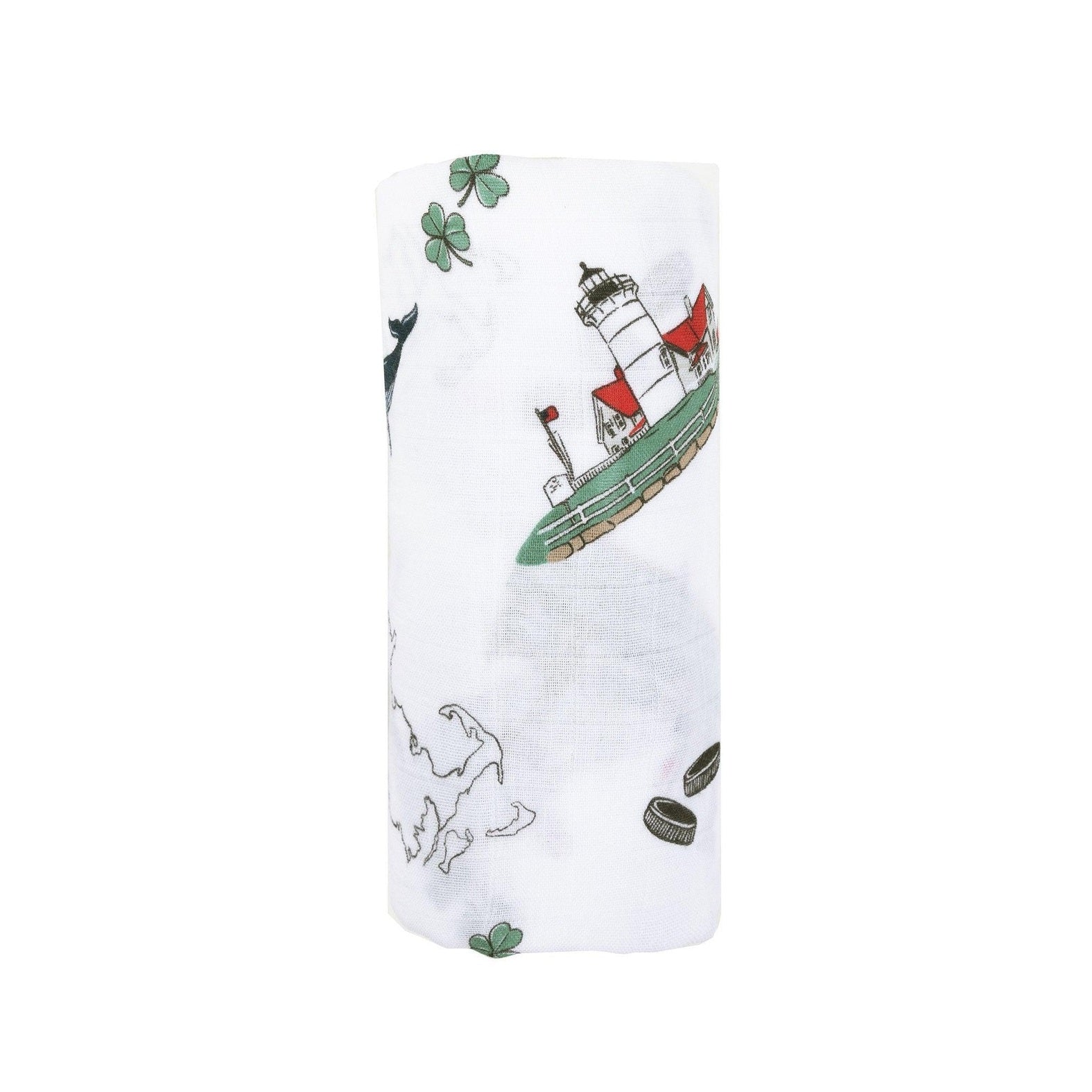 Gift Set: Massachusetts Baby Muslin Swaddle Blanket and Burp Cloth/Bib Combo-thumbmail-7