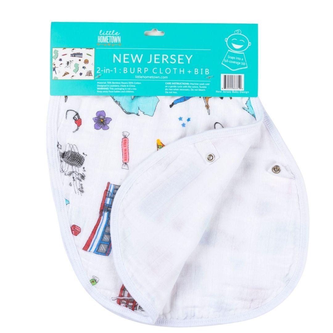 Gift Set: New Jersey Baby Muslin Swaddle Blanket and Burp Cloth/Bib Combo-thumbmail-7