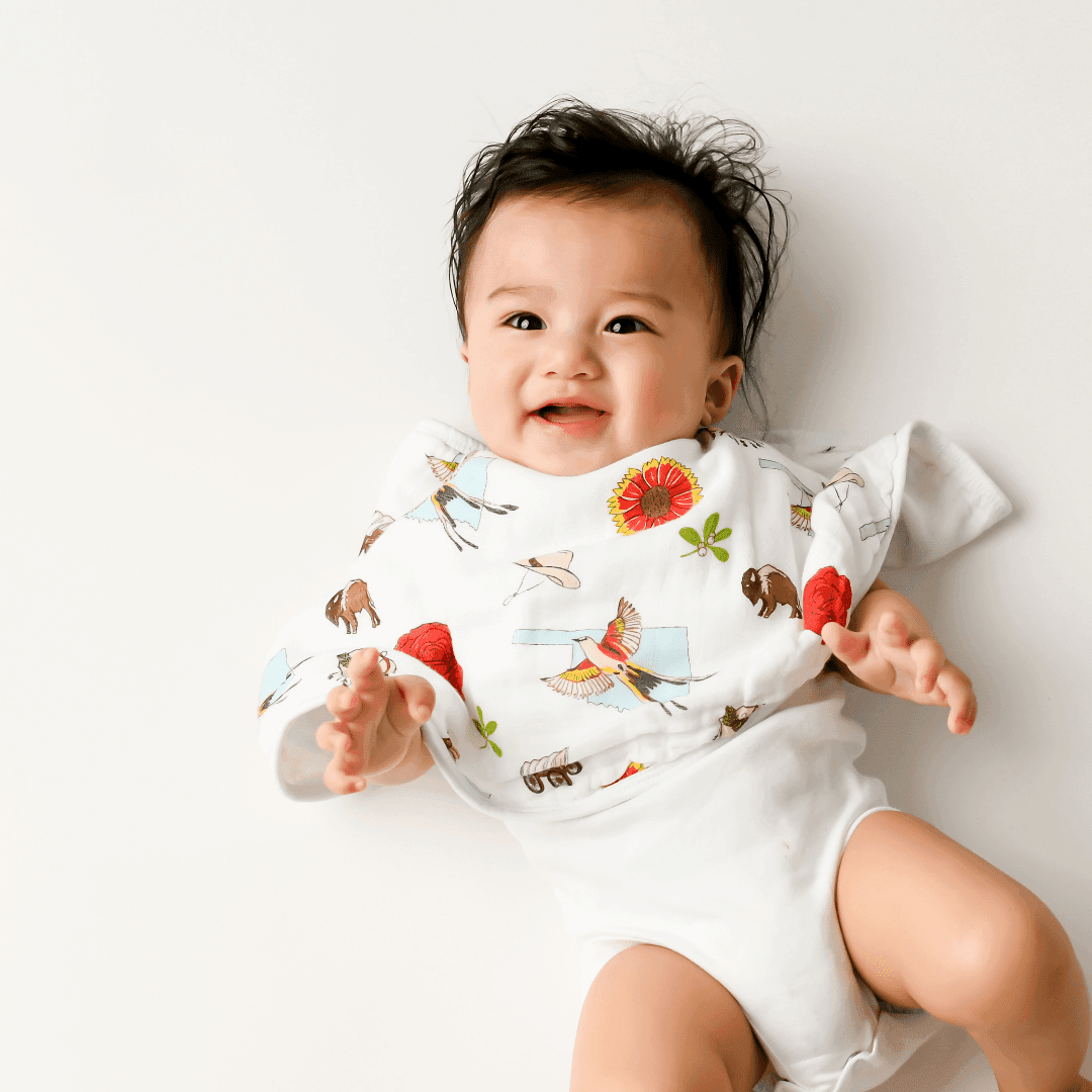 Gift Set: Oklahoma Swaddle Blanket and Burp Cloth/Bib Combo-thumbmail-4