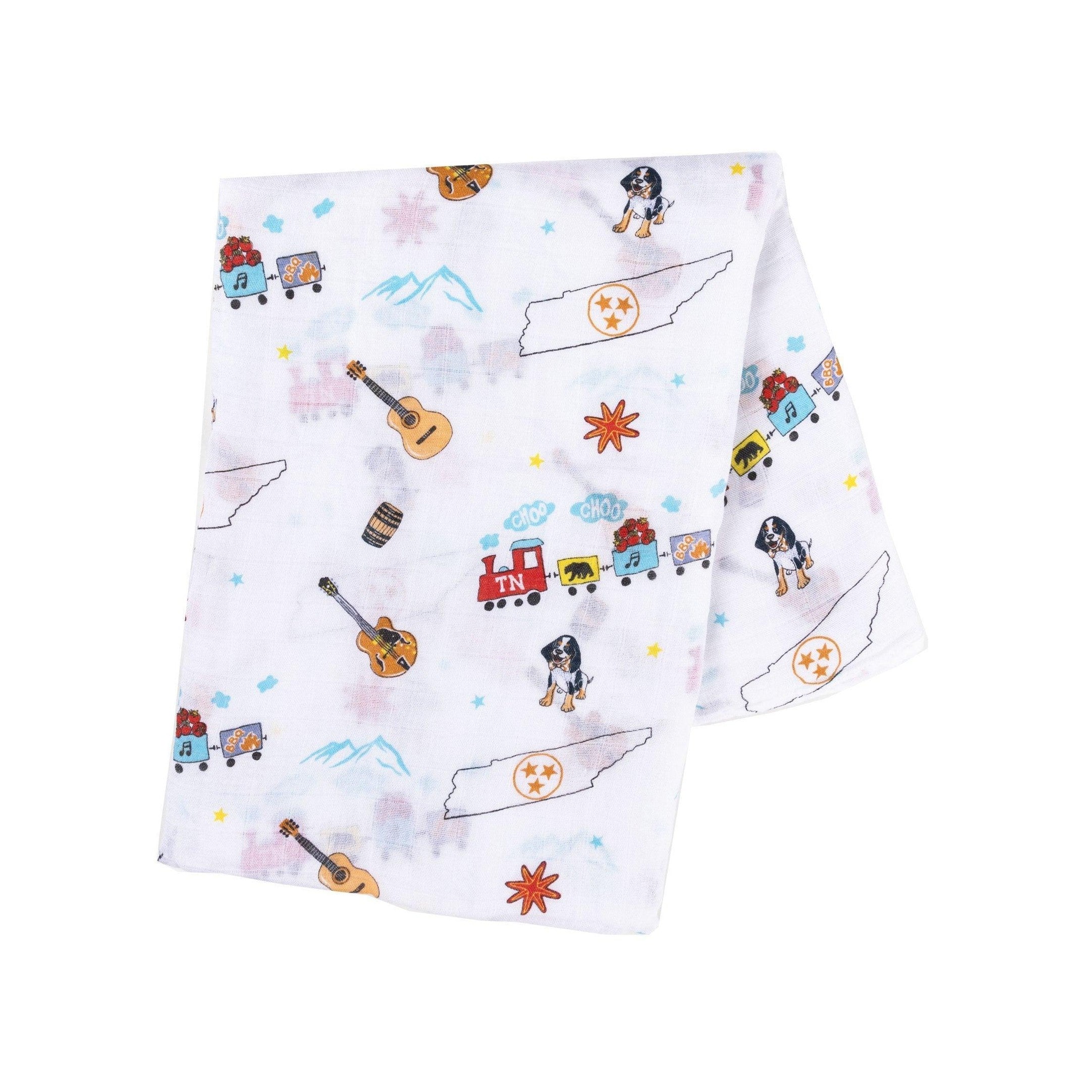 Gift Set: Tennessee Baby Muslin Swaddle Blanket and Burp Cloth/Bib Combo-thumbmail-8