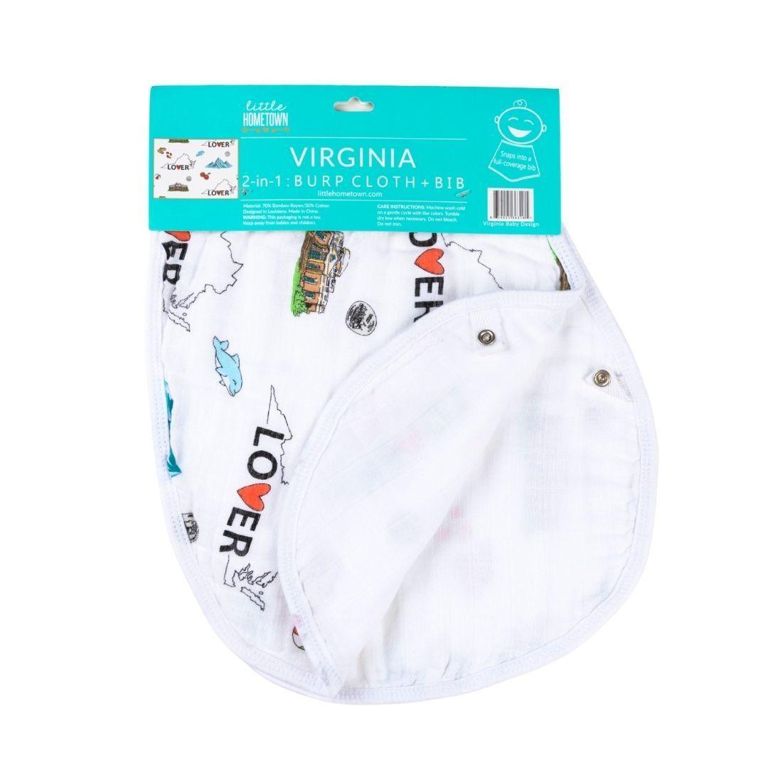 Gift Set: Virginia Baby Muslin Swaddle Blanket and Burp Cloth/Bib Combo-thumbmail-9