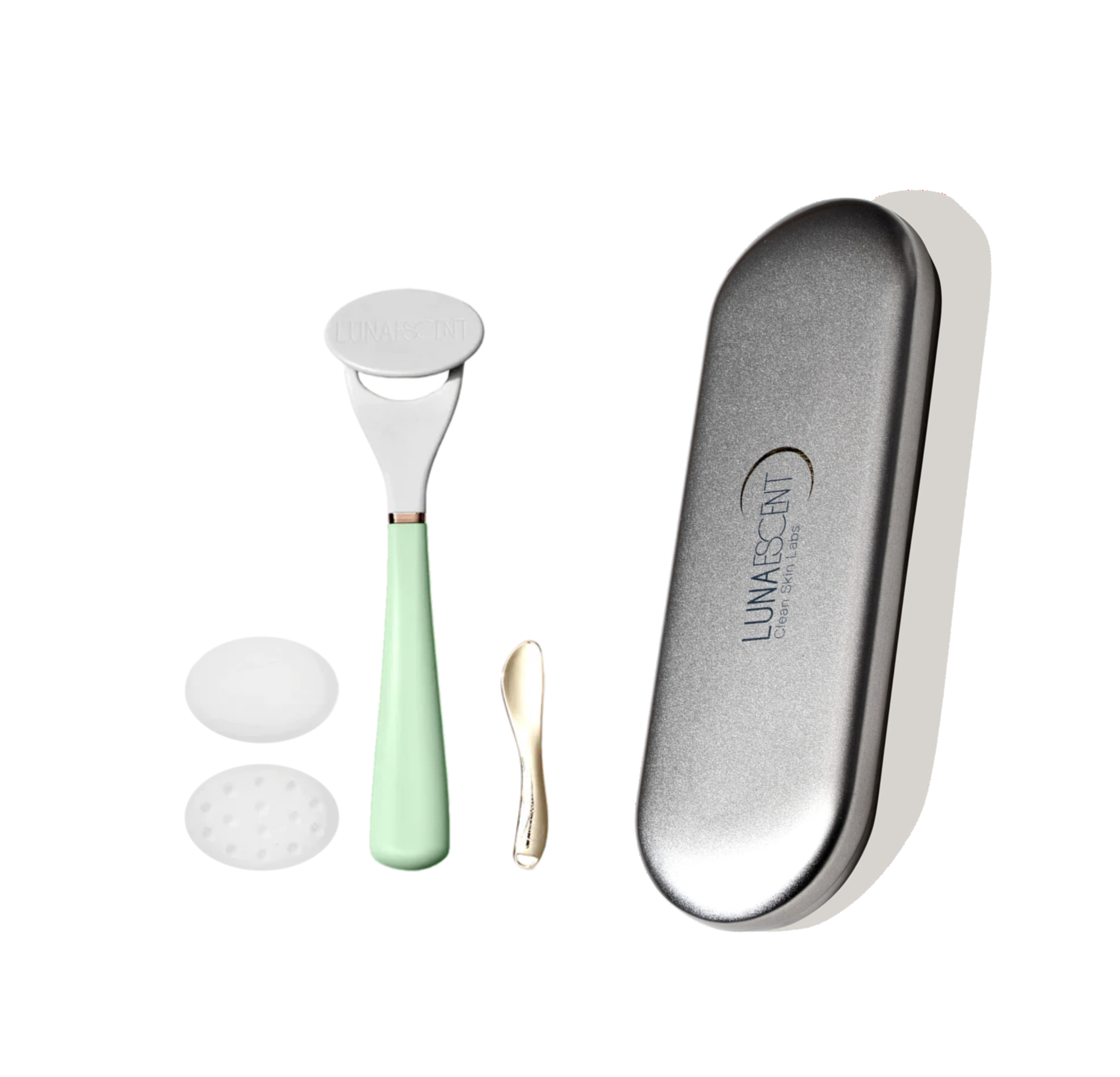 LUNAESCENT Touch-Free Skincare Applicator With Spatula + Carry Case With Mirror-thumbmail-3