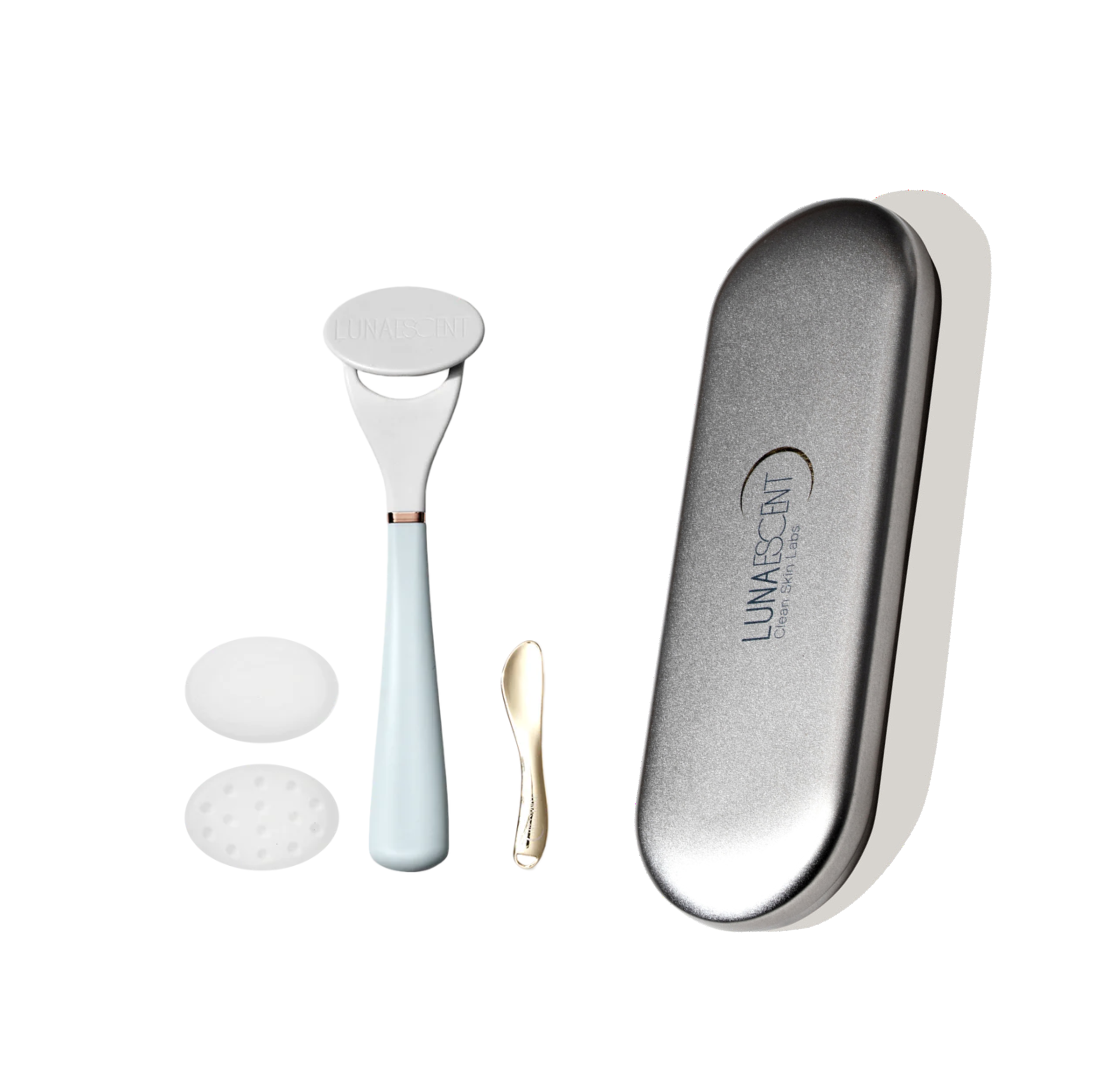 LUNAESCENT Touch-Free Skincare Applicator With Spatula + Carry Case With Mirror-thumbmail-4