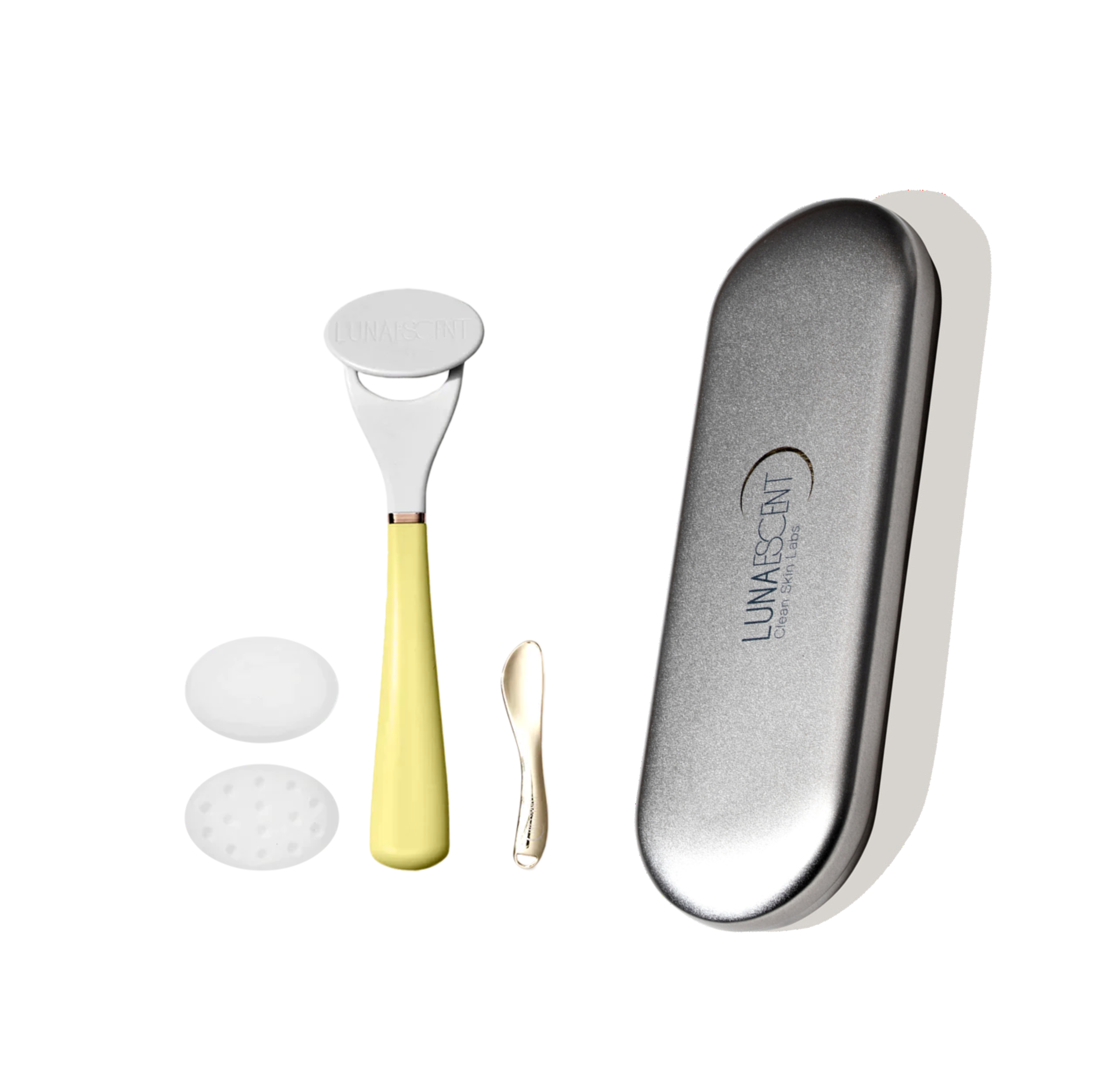 LUNAESCENT Touch-Free Skincare Applicator With Spatula + Carry Case With Mirror-thumbmail-1