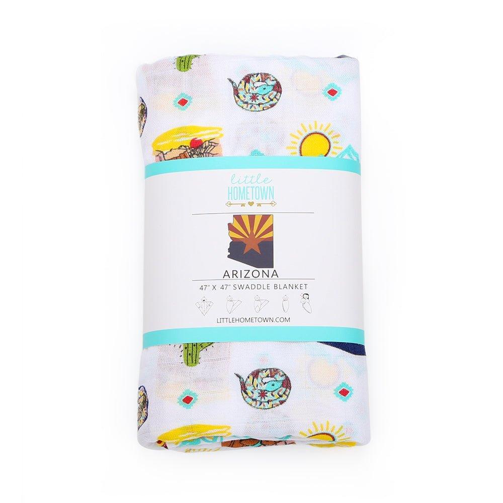 GiftSet: Arizona Baby Muslin Swaddle Blanket and Burp Cloth/Bib Combo-thumbmail-6