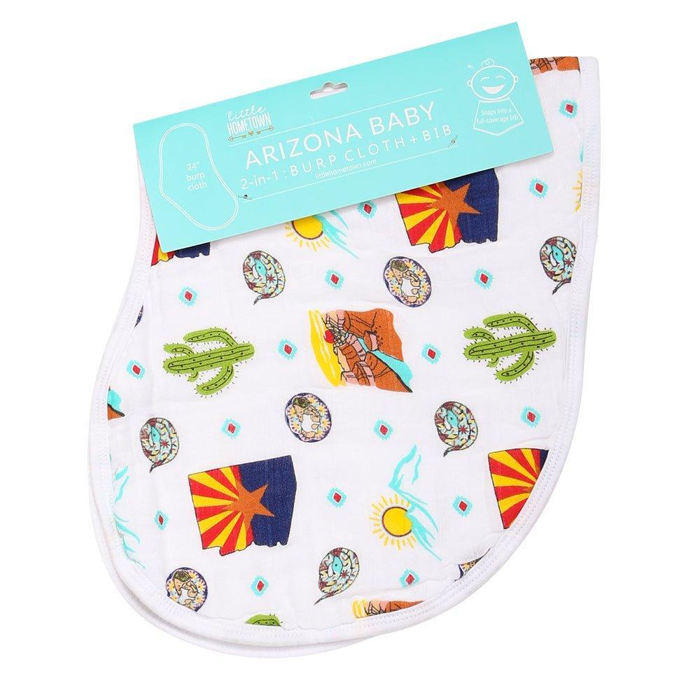GiftSet: Arizona Baby Muslin Swaddle Blanket and Burp Cloth/Bib Combo-thumbmail-4