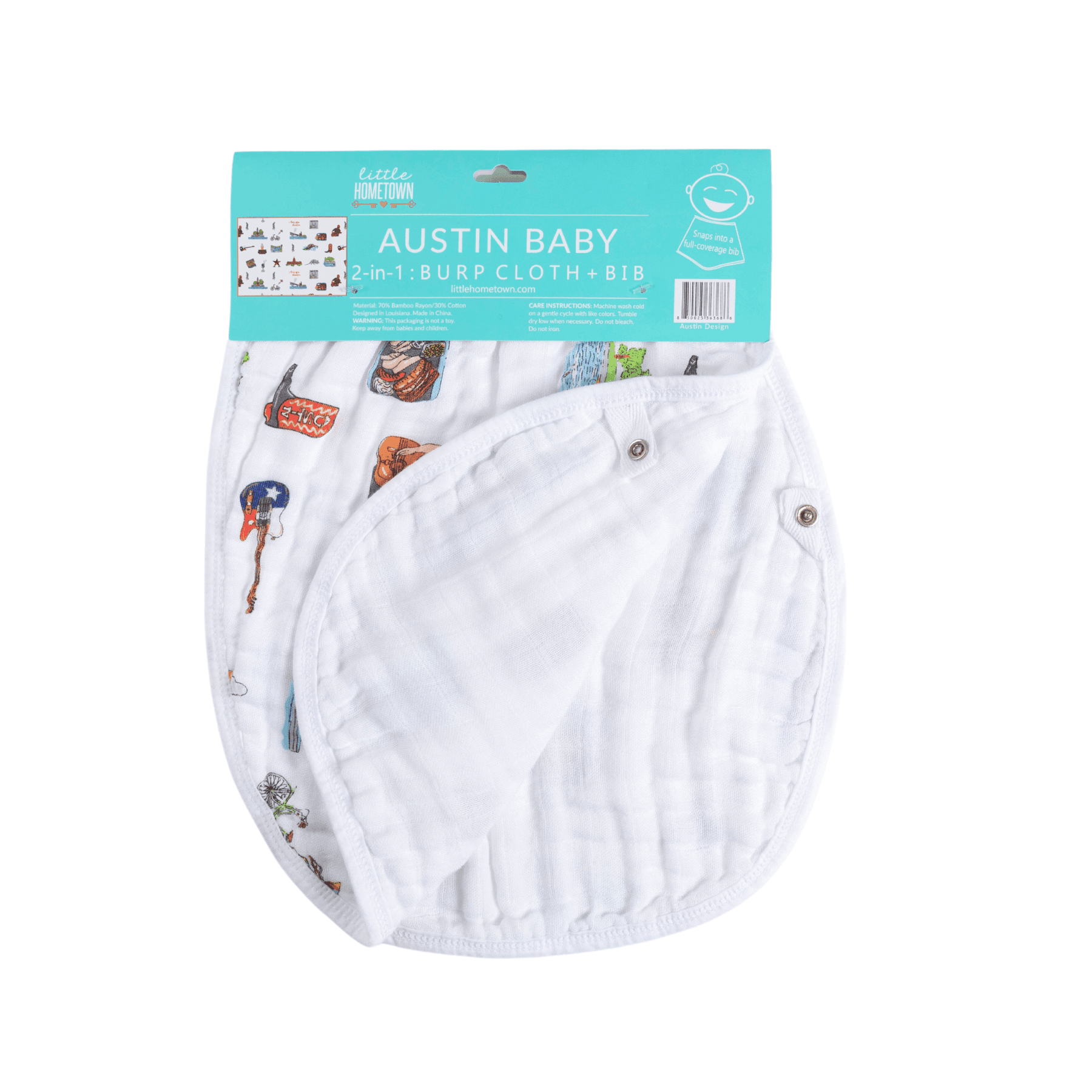 GiftSet: Austin Baby Muslin Swaddle Blanket and Burp Cloth/Bib Combo-thumbmail-9