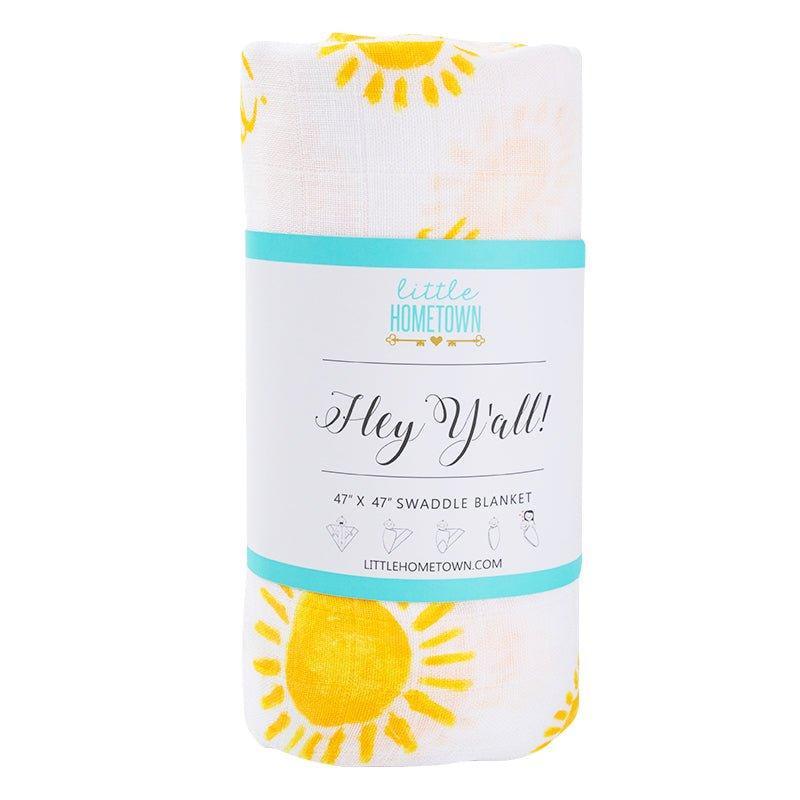 Hey Y'all! Swaddle Baby Muslin Swaddle Receiving Blanket-thumbmail-1