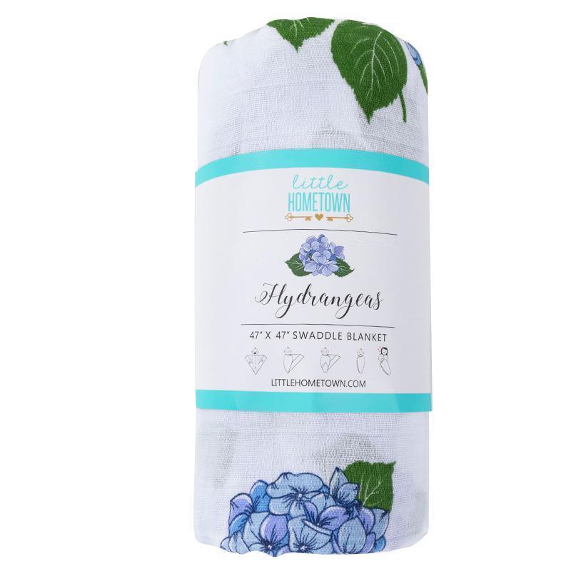 Hydrangeas Baby Muslin Swaddle Receiving Blanket-thumbmail-6