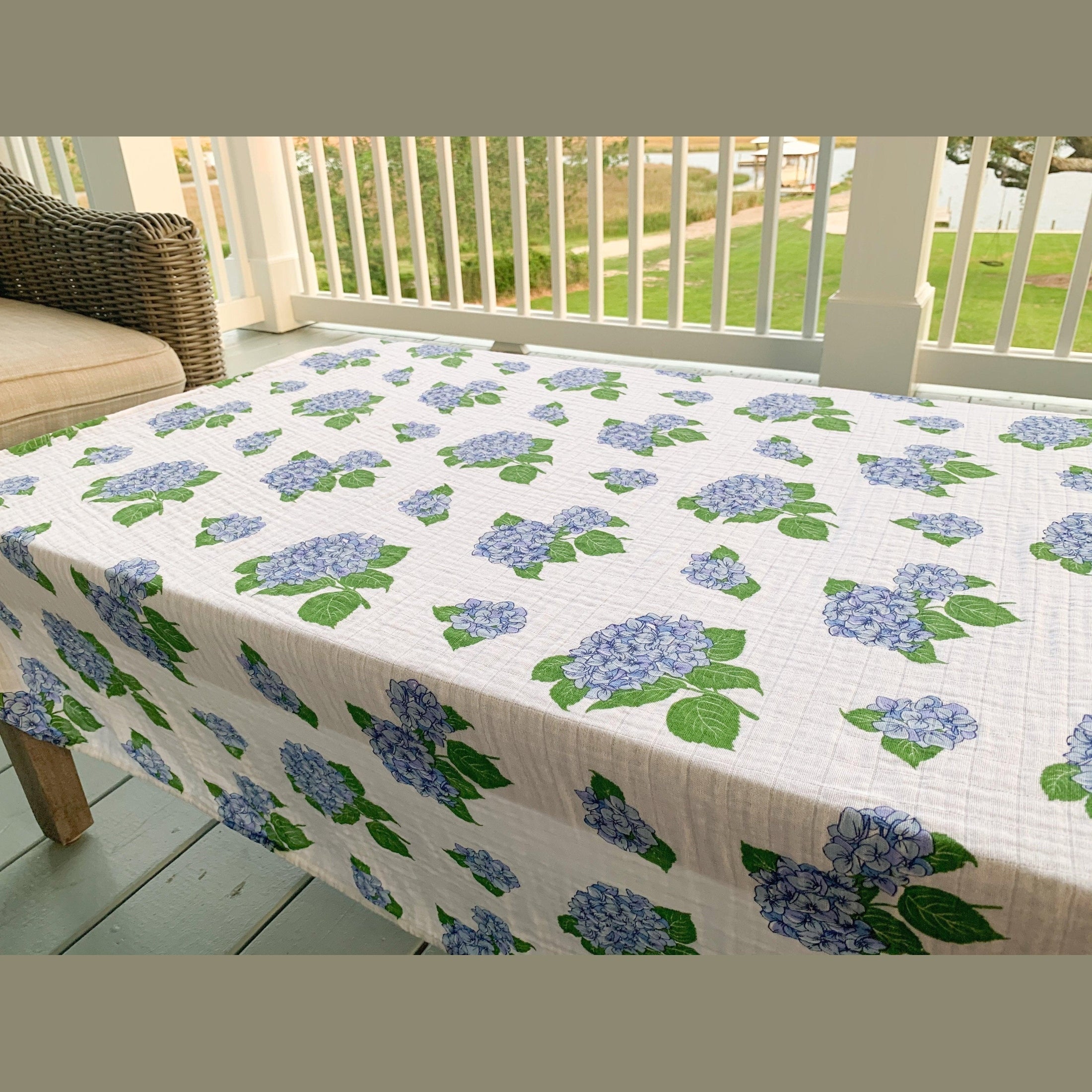 Hydrangeas Baby Muslin Swaddle Receiving Blanket-thumbmail-7