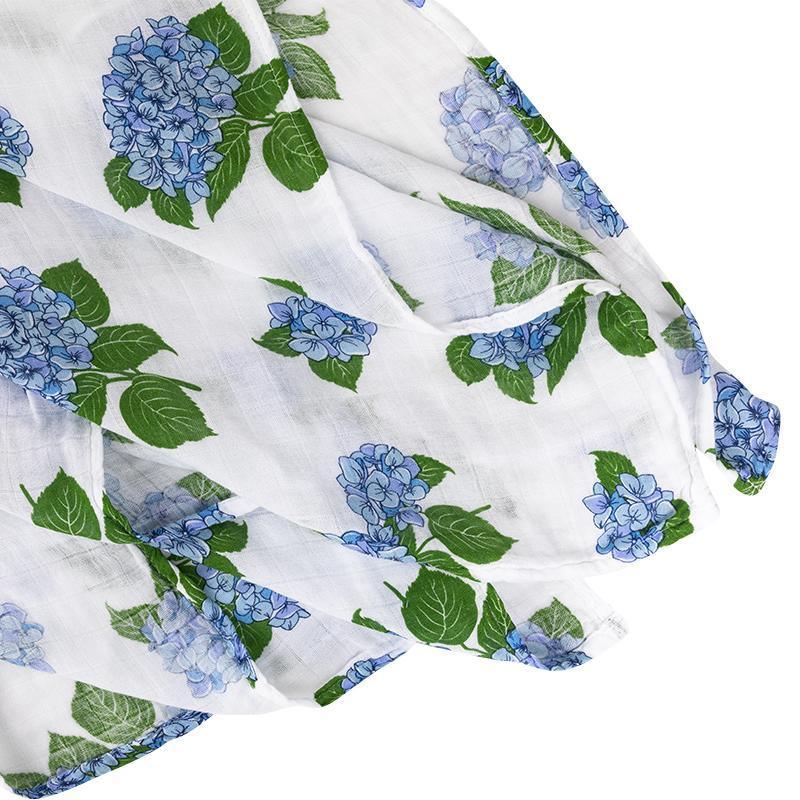 Hydrangeas Baby Muslin Swaddle Receiving Blanket-thumbmail-3