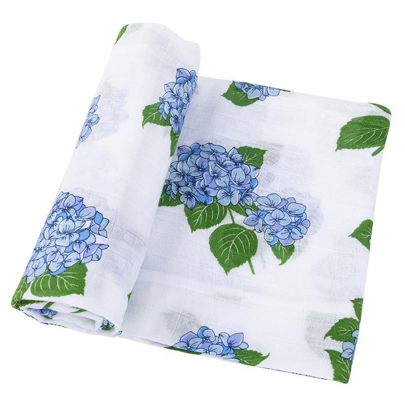 Hydrangeas Baby Muslin Swaddle Receiving Blanket-thumbmail-5