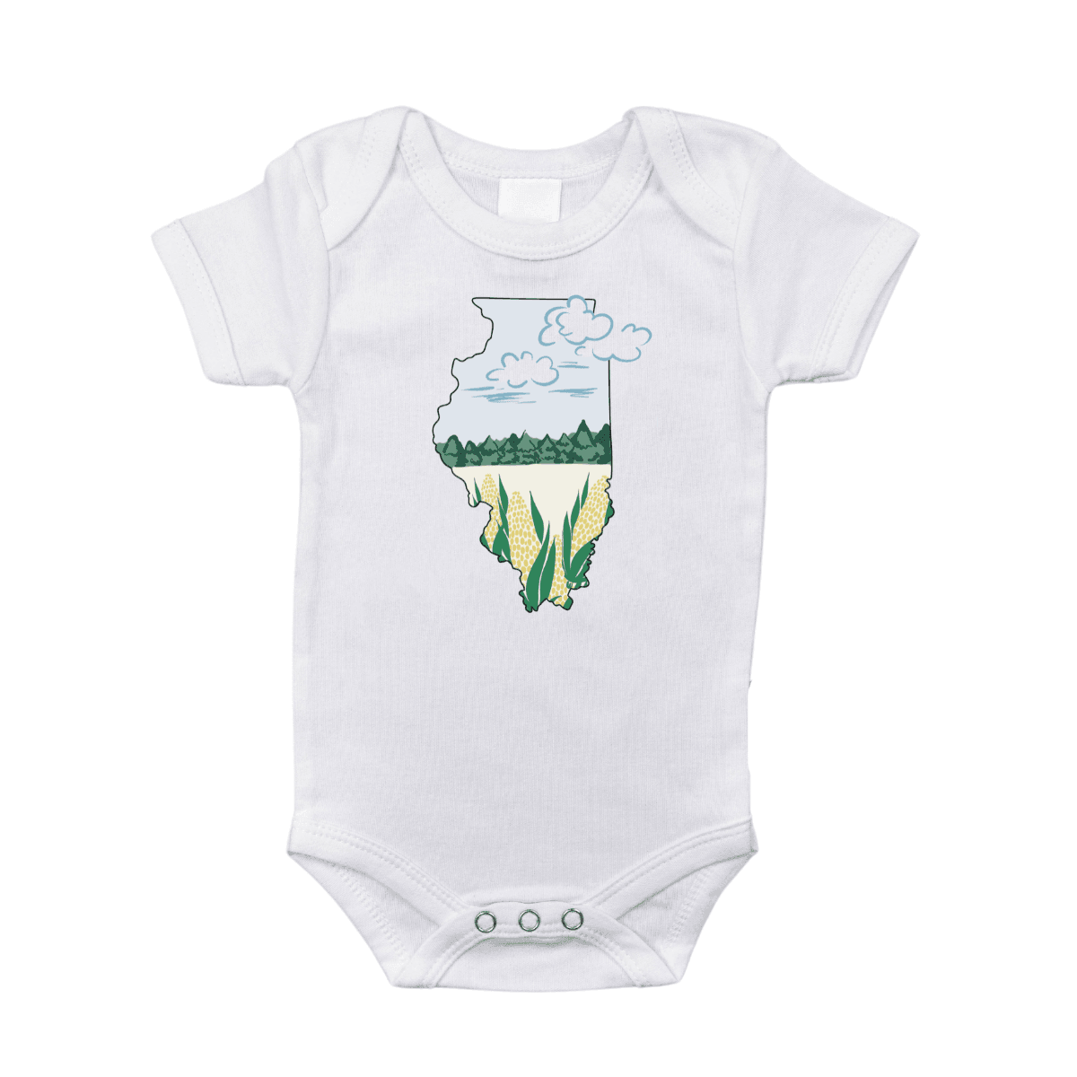 Illinois Cornfield Baby Onesie-thumbmail-2
