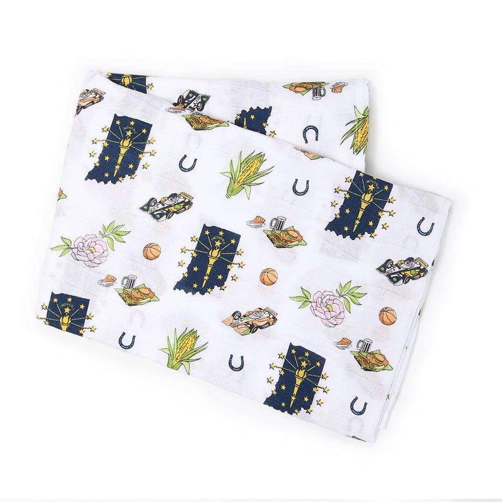 Indiana Baby Muslin Swaddle Receiving Blanket-thumbmail-3