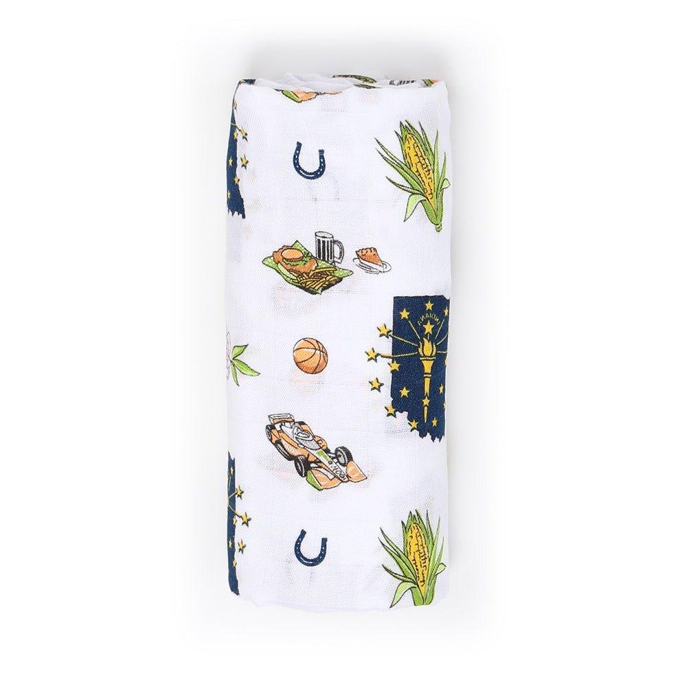 Indiana Baby Muslin Swaddle Receiving Blanket-thumbmail-5