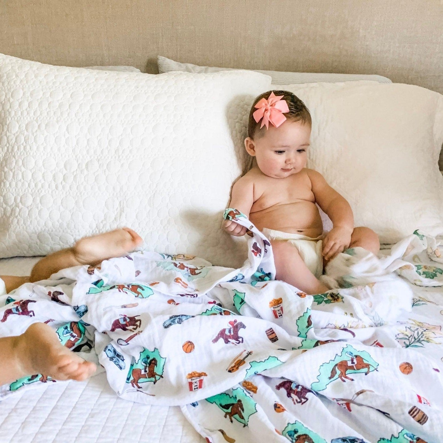 Kentucky Baby Muslin Swaddle Receiving Blanket-thumbmail-8