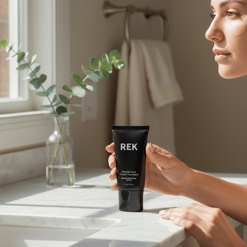 Mineral Liquid Powder Foundation With SPF 15 | REK Cosmetics — Multiple Shades-thumbmail-1
