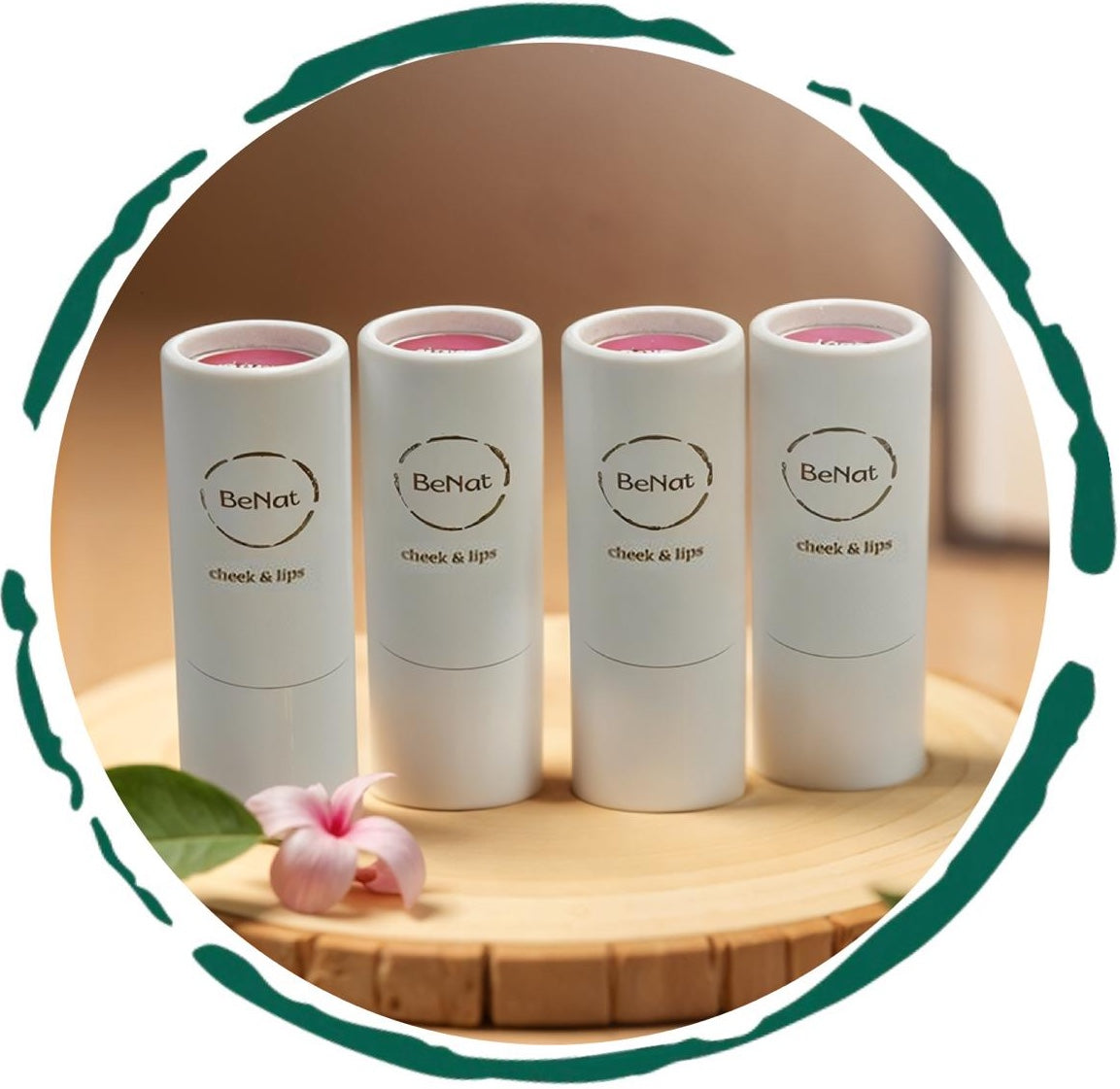 Lip & Cheek Bloom. 2 in 1 Natural Lipstick for Vibrant Color.-thumbmail-2