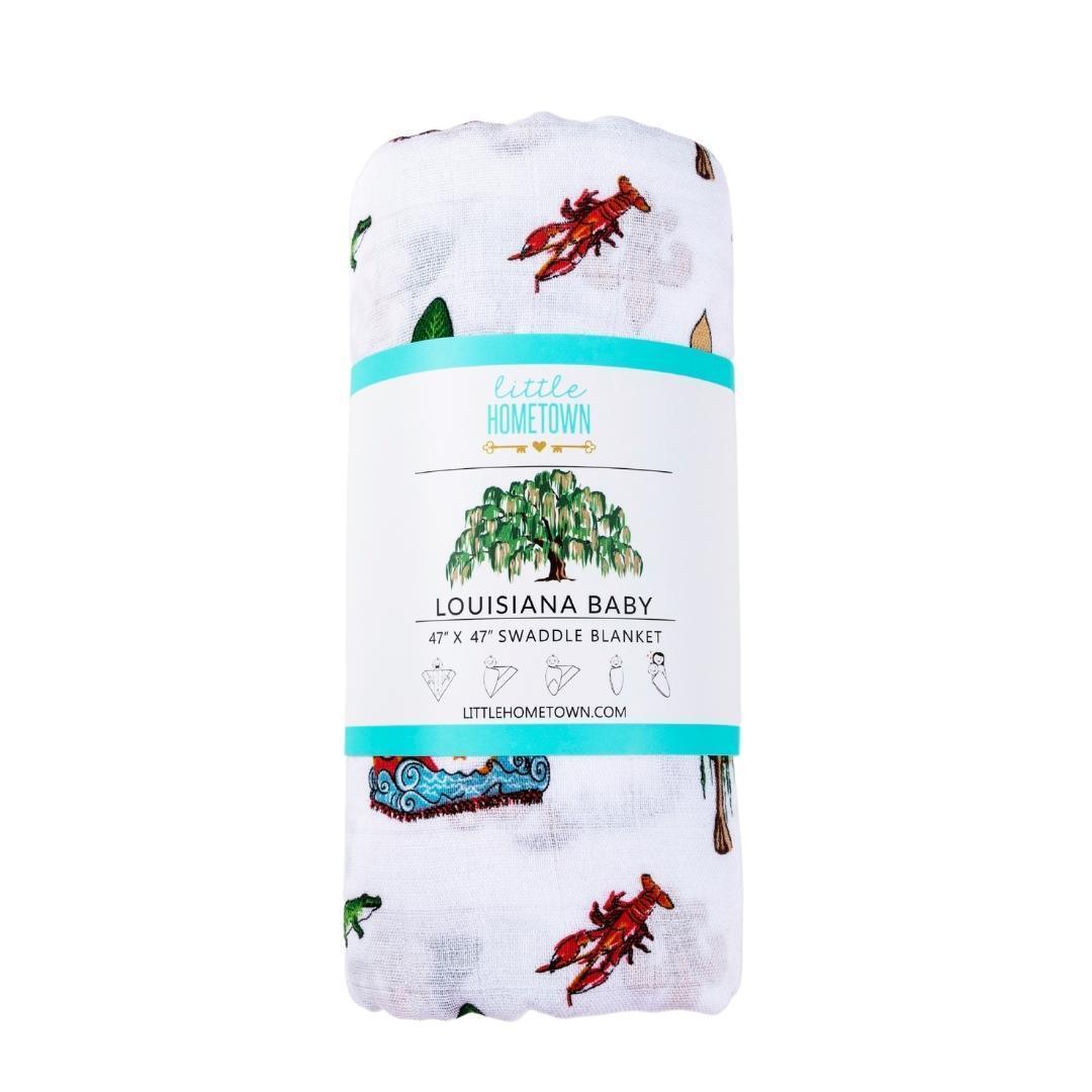 Louisiana Baby Muslin Swaddle Receiving Blanket-thumbmail-2