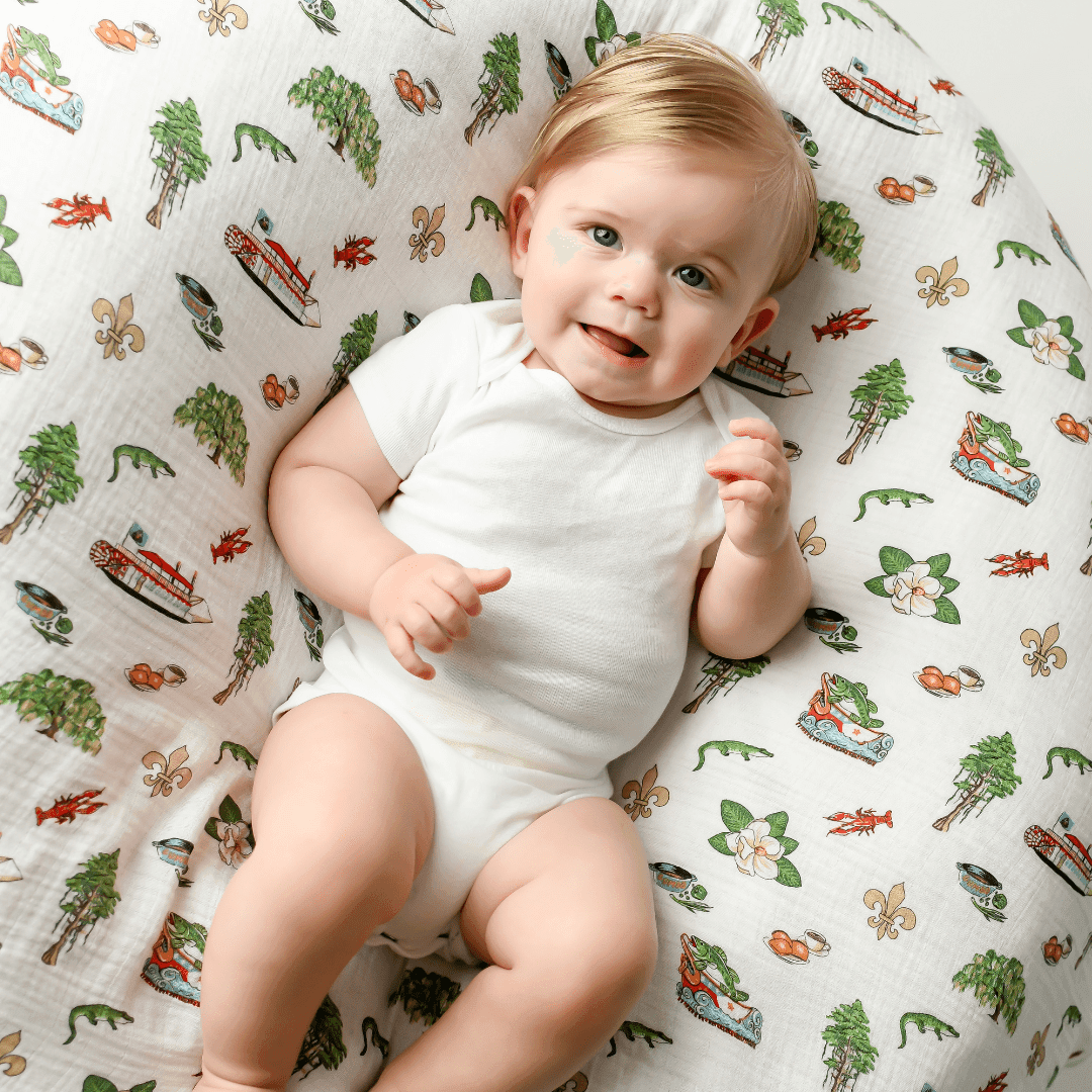 Louisiana Baby Muslin Swaddle Receiving Blanket-thumbmail-3