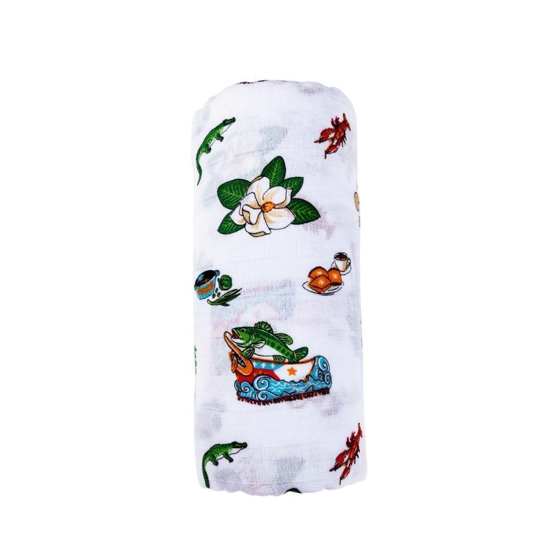 Louisiana Baby Muslin Swaddle Receiving Blanket-thumbmail-7