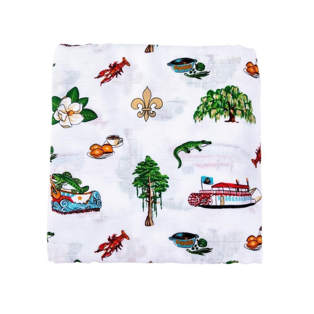Louisiana Baby Muslin Swaddle Receiving Blanket-thumbmail-8