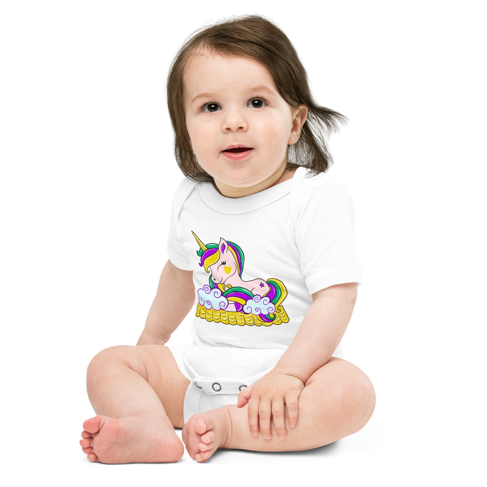 Mardi Gras Unicorn Baby Onesie-thumbmail-2