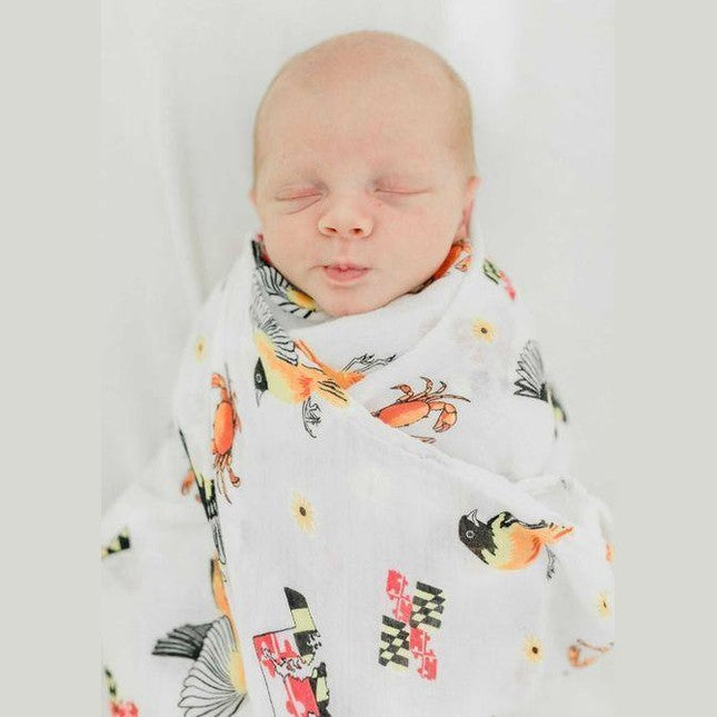 Maryland Baby Muslin Swaddle Receiving Blanket-thumbmail-1