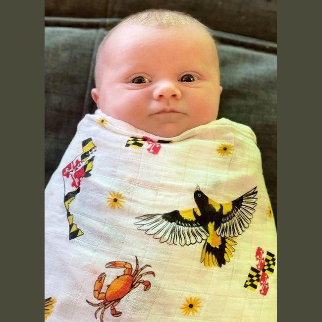 Maryland Baby Muslin Swaddle Receiving Blanket-thumbmail-3