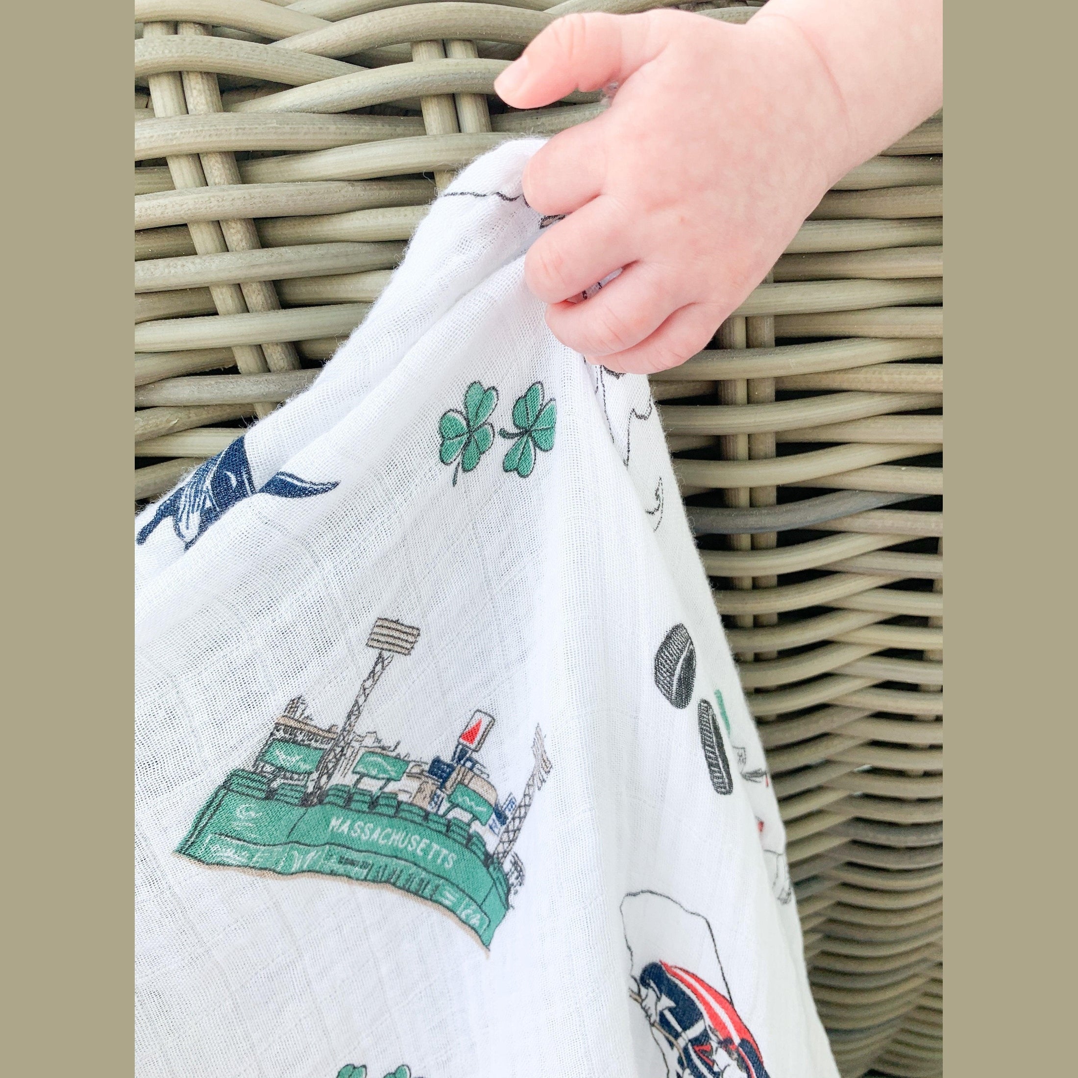 Massachusetts Baby Muslin Swaddle Receiving Blanket-thumbmail-4