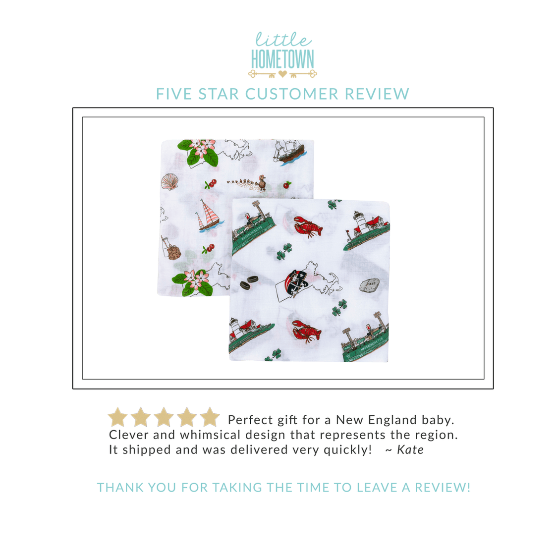 Massachusetts Baby Muslin Swaddle Receiving Blanket-thumbmail-5